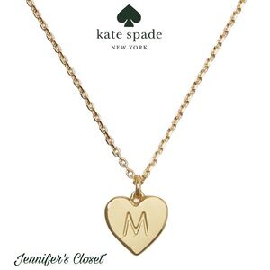 Kate Spade Initial M Heart Drop Pendant Necklace NWT